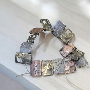 Copper charm bracelet